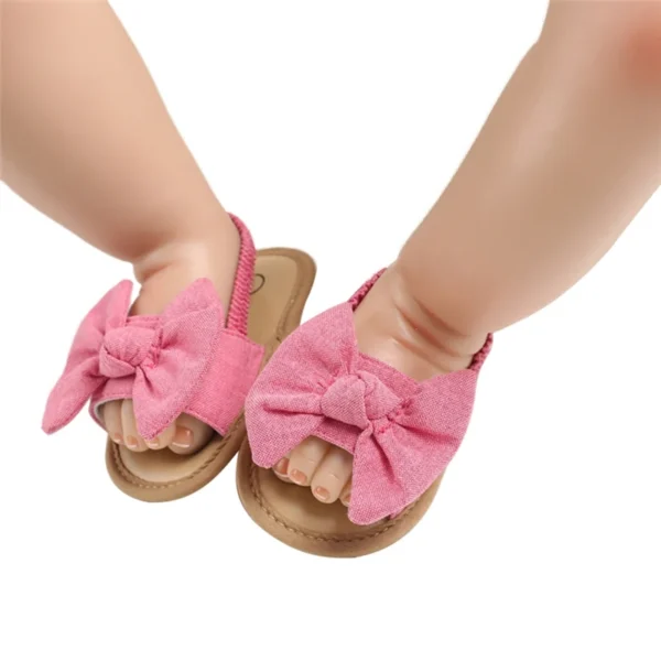 0-18M Summer Newborn Baby Girls Boys Sandals Shoes Butterfly Flat With Heel Soft Cork Shoes 4 Colors - Image 5