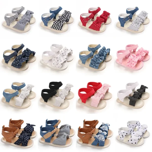 Summer Fashion Newborn Baby Girls Princess Shoes Prewalker Toddler Summer Sandals Beach Shoes Slipper First Walker