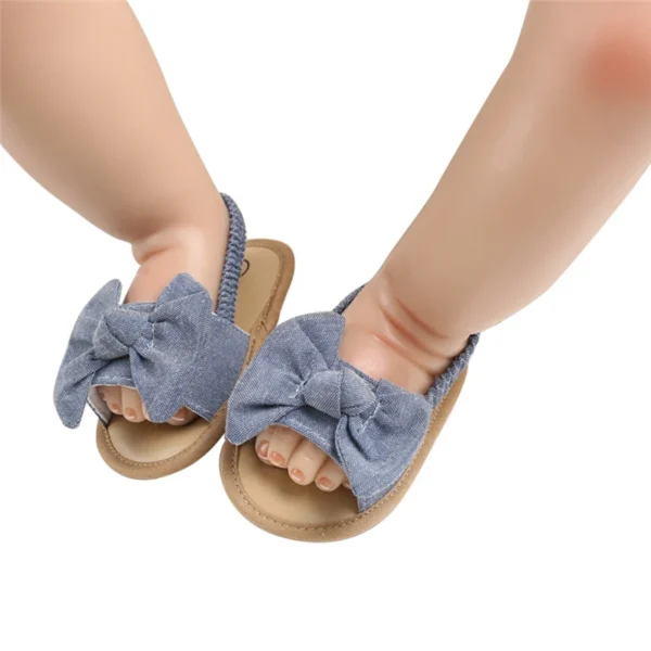 0-18M Summer Newborn Baby Girls Boys Sandals Shoes Butterfly Flat With Heel Soft Cork Shoes 4 Colors - Image 4
