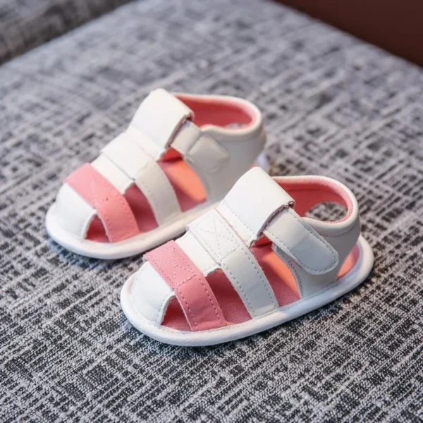 Summer Baby Shoes For Boys And Girls Comfortable Breathable Anti Kick Casual Sandals PU Soft Non Slip Walking Shoes - Image 4