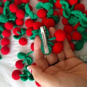 2Pcs/lot New handmade cherry hair clip baby hair accessory