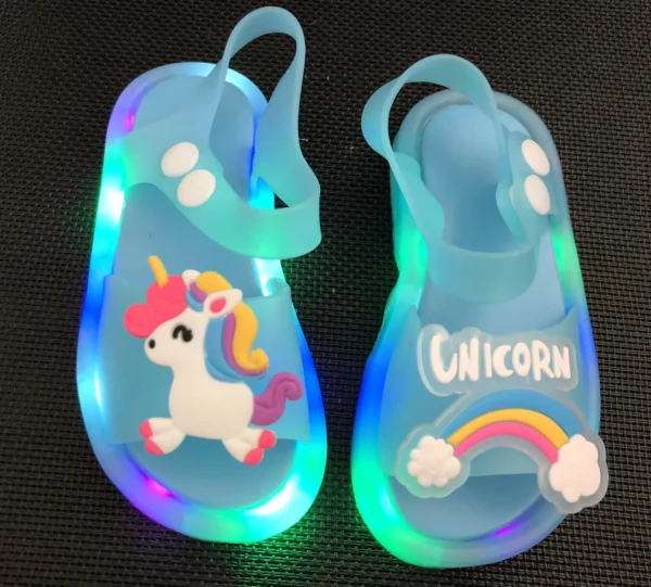 Summer Children Boys and Girls Cartoon Animals Sandal Shoes Kids Lighted Baby Soft Lightweight Fashion Cute Beach Shoes 1-4 year - Image 5