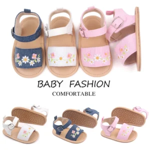 Baby Girl Summer Sandal High Quality TPR Anti-slip Hot Selling 11CM/12CM/13CM for Newborn Baby Girl 0-9-18 Months 2023NewFashion