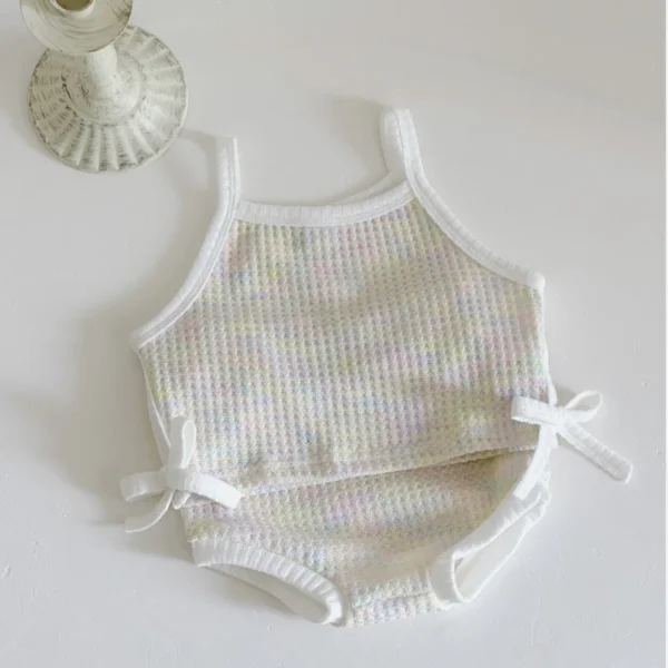 Toddler Outfit Baby Clothes Set Newborn Baby Summer Clothing Girl Suit Cute Colorful Suspenders T-shirt+Beach Shorts 2Pcs/set - Image 3