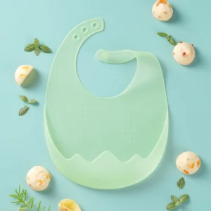 Baby Food Bib Silicone Waterproof Complementary Food Rice Pocket Children's Summer Ultra-thin Baby Saliva Transparent Bib