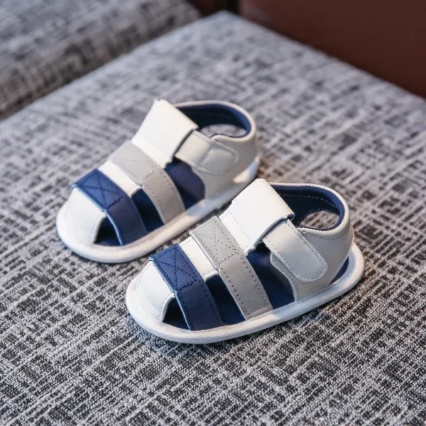 Summer Baby Shoes For Boys And Girls Comfortable Breathable Anti Kick Casual Sandals PU Soft Non Slip Walking Shoes - Image 2