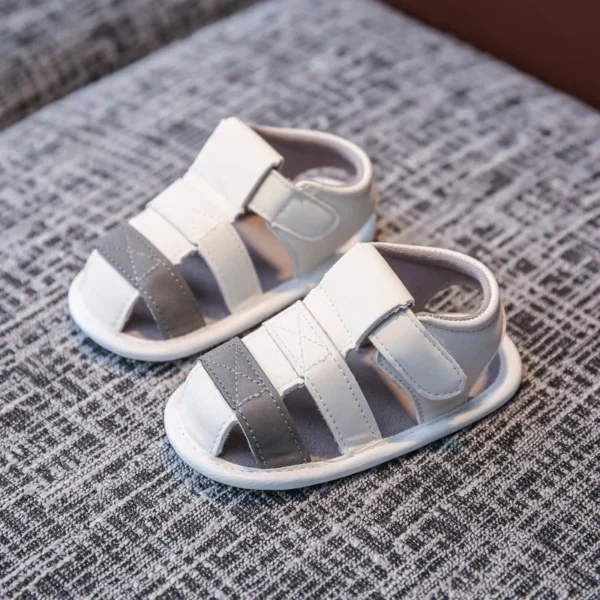 Summer Baby Shoes For Boys And Girls Comfortable Breathable Anti Kick Casual Sandals PU Soft Non Slip Walking Shoes - Image 3