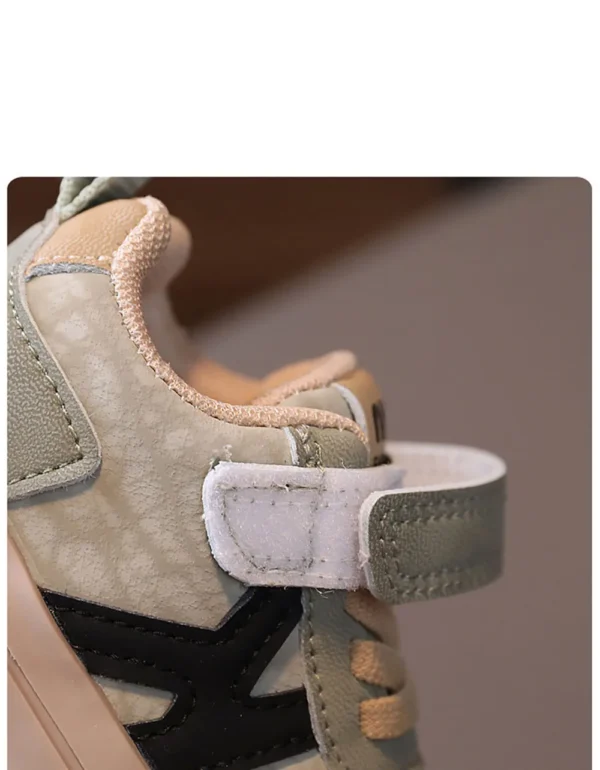 PU Leather Children Shoes Designers Kid's Sneakers Ergonomics Soft-soled Girl's Sneakers Anti-slippery Sport Shoes Toddler Shoes - Image 4