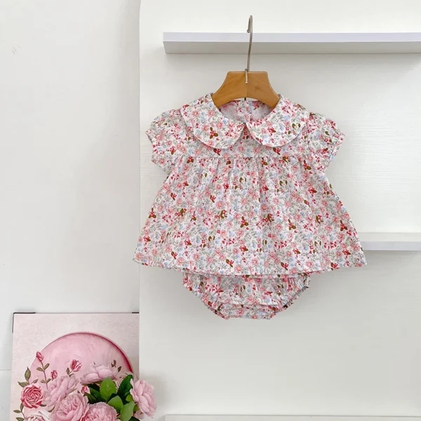 New Baby Clothes Sets Summer Toddler Girl Strap Suits Cotton Printing Baby Girls Tops Tee and Shorts Infant Fashion Newborn Sets - Image 4