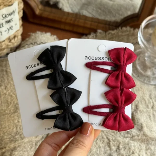 Belt Bow Baby Hair Clip for Girl Sweet Fashion Solid Color Leaf Series Barrettes for Toddler Cute BB Clip Kids Hair Accessories - Image 3