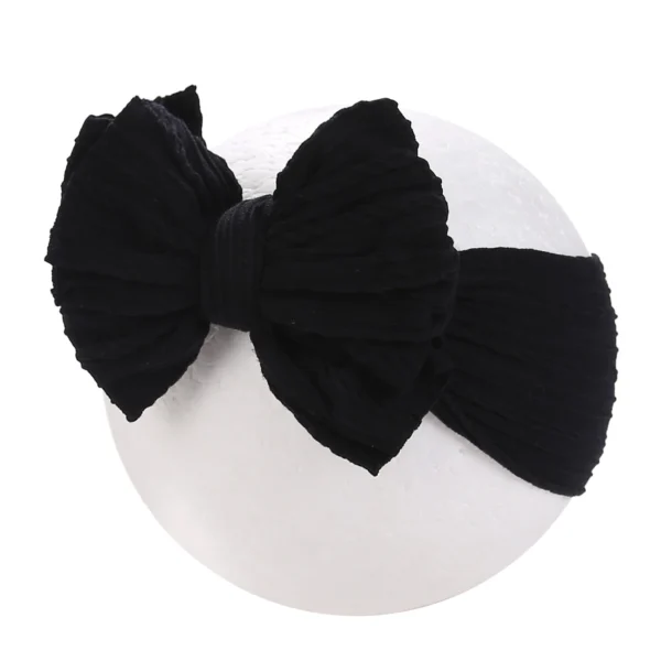3Pcs/lot Christmas Day Baby Headbands Red Cable Bows Nylon Layers Kids Elastic Hairbands Boys Girls Headwear Photography Props - Image 2