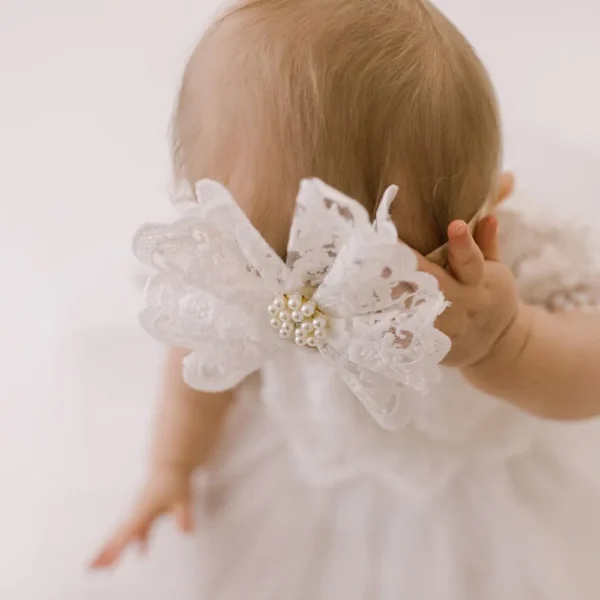 Baby Bow Headbands for Girl Cute Lace Rhinestone Hair Band Elastic Infant Turban Newborn Headwear Baby Hair Accessories - Image 6