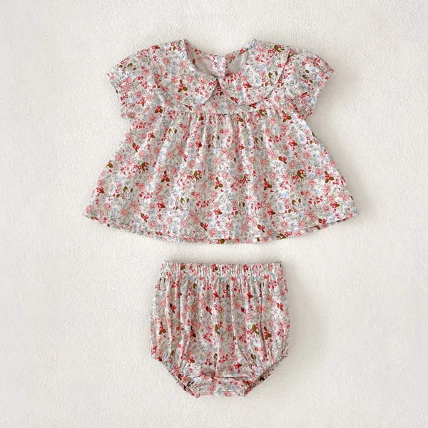 New Baby Clothes Sets Summer Toddler Girl Strap Suits Cotton Printing Baby Girls Tops Tee and Shorts Infant Fashion Newborn Sets - Image 3