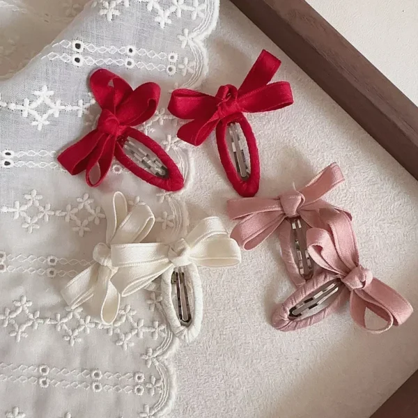 Belt Bow Baby Hair Clip for Girl Sweet Fashion Solid Color Leaf Series Barrettes for Toddler Cute BB Clip Kids Hair Accessories - Image 6