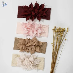 Newborn Baby Girl Headbands Baby Elastic Hair Band Head Flower Toddler Headband Cute Headwear Kids Accessories Nylon Hairban