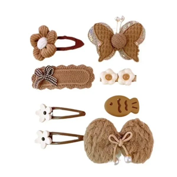8pcs Girls Hair Pin Cute Floral Bow Barrettes for Children Baby Headwear Girls Kids Hair Accessories Princess Hair Clips - Image 4