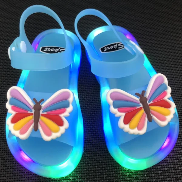 Summer Children Boys and Girls Cartoon Animals Sandal Shoes Kids Lighted Baby Soft Lightweight Fashion Cute Beach Shoes 1-4 year - Image 4